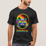 Cat Gay Pride Rainbow Sunglasses LGBQ LGB T-Shirt