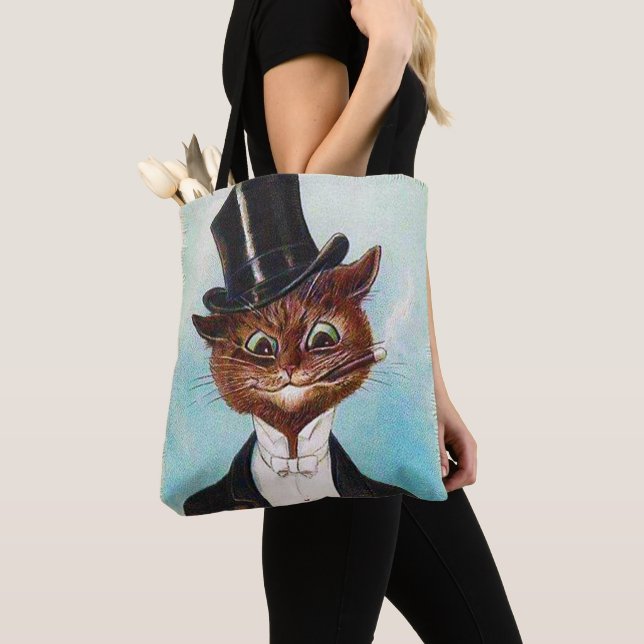 Cat Gentleman, Louis Wain Tote Bag (Close Up)