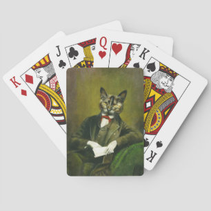 Cat Gentleman Playing cards