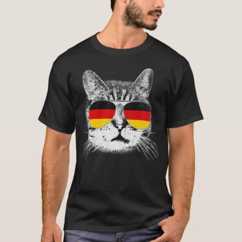 Cat  Germany German Flag Country Retro Funny Top 