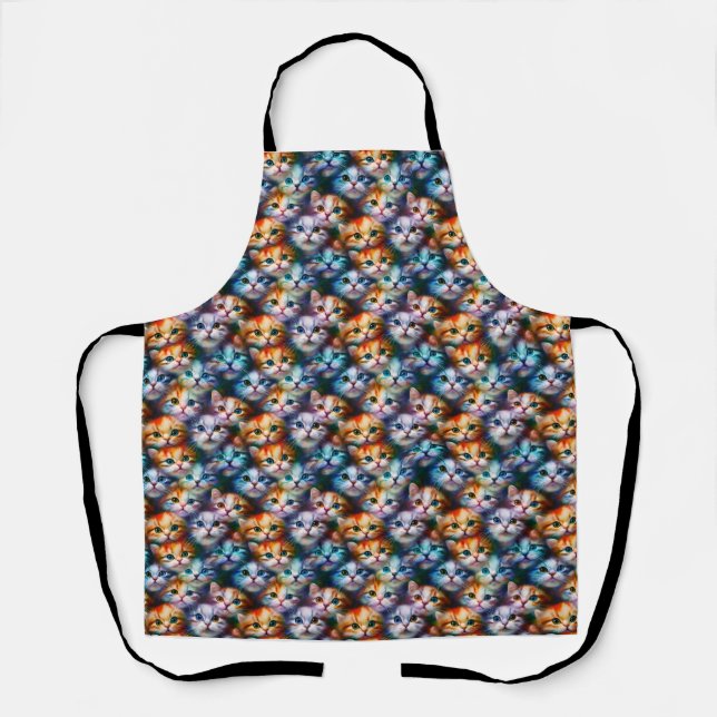 Cat Gift | Cute Cat Faces Apron (Front)