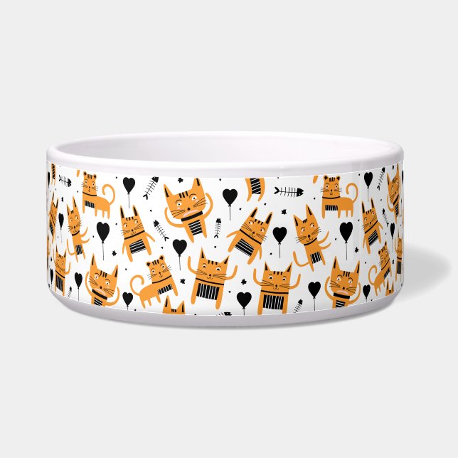 Cat Gift | Cute Cat Pattern Childish Bowl (Right)
