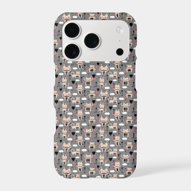 Cat Gift | Cute Cat Pattern Childish Iphone Case (Back)