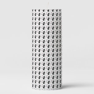 Cat Gift Cute Cat Pattern Seamless Background Pillar Candle