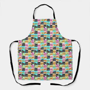 Cat Gift Cute Kawaii Cat Pattern Apron