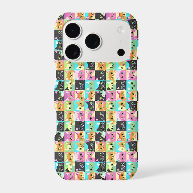 Cat Gift | Cute Kawaii Cat Pattern Iphone Case (Back)