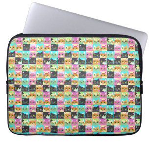Cat Gift   Cute Kawaii Cat Pattern Laptop Sleeve