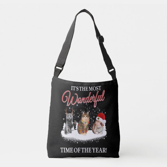 Cat Gift |It's The Most Wonderful Time Of The Year Crossbody Bag (Front)