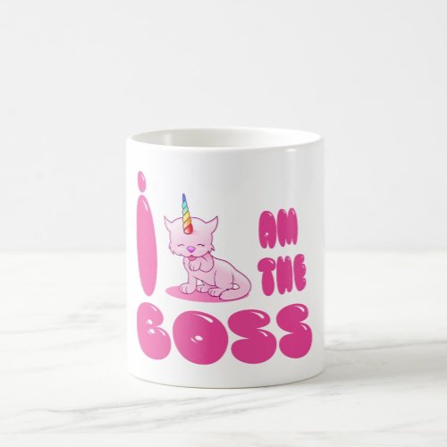Cat Gift Spruch Einhorn Wisdom Boss Coffee Mug