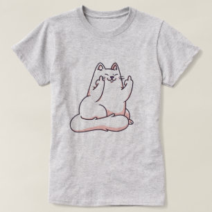 Cat Giving The Finger T-Shirt