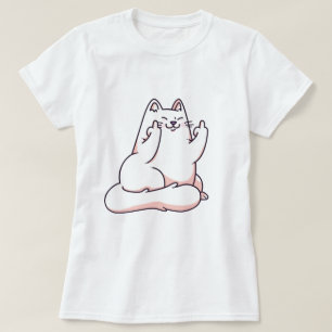 Cat Giving The Finger T-Shirt