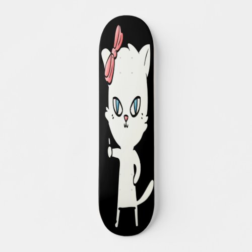 Cat Giving Thumbs Up Symbol Skateboard