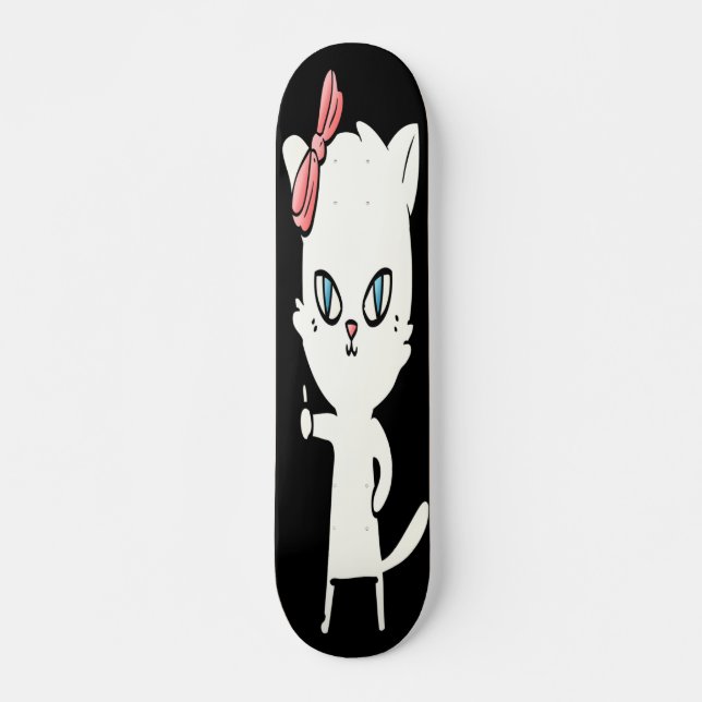 Cat Giving Thumbs Up Symbol Skateboard (Front)