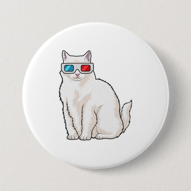 Cat Glasses Button (Front)