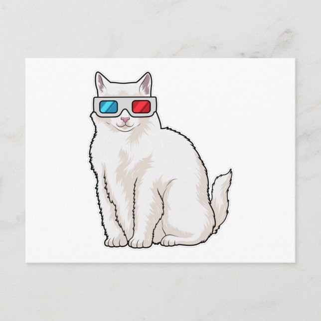 Cat Glasses Postcard (Front)
