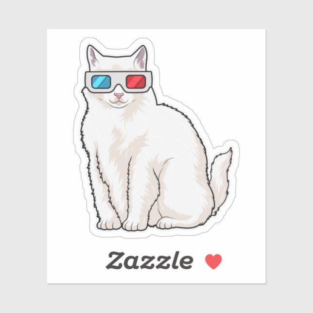 Cat Glasses Sticker (Sheet)