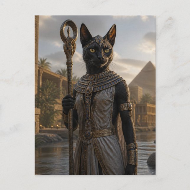Cat Goddess Bastet Postcard (Front)