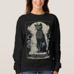 Cat Goddess Black Cat Tarot Card Sweatshirt
