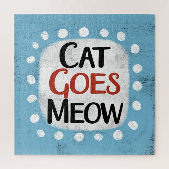 Cat Goes Meow Jigsaw Puzzle (Vertical)