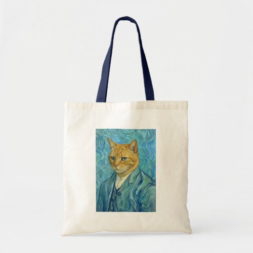 Cat Gogh Tote Bag