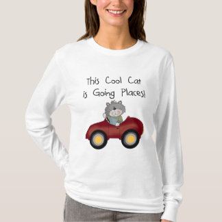 Cat Going Places Red Car tshirts and Gifts