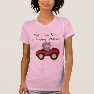 Cat Going Places Red Car tshirts and Gifts