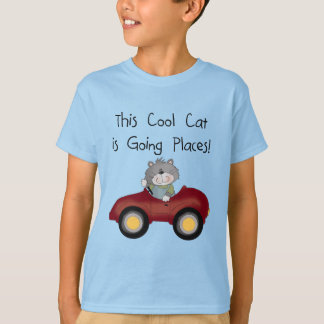 Cat Going Places Red Car tshirts and Gifts