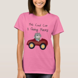 Cat Going Places Red Car tshirts and Gifts