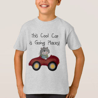 Cat Going Places Red Car tshirts and Gifts