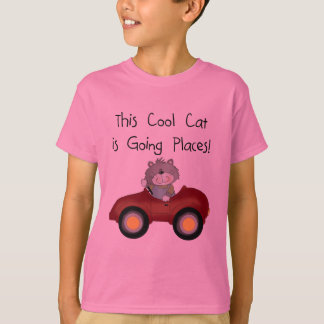 Cat Going Places Red Car tshirts and Gifts
