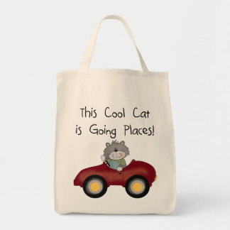 Cat Going Places Red Car tshirts and Gifts Tote Bag