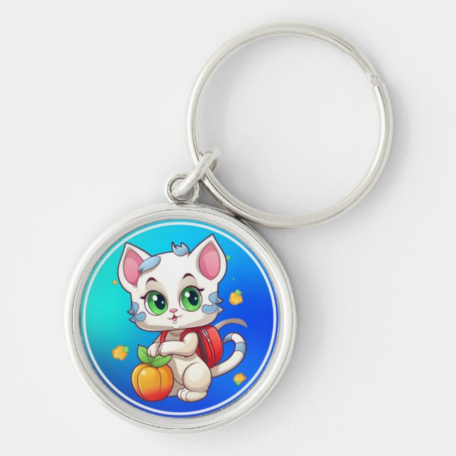 Cat Going To School - Cat School-85241 Keychain (Front)