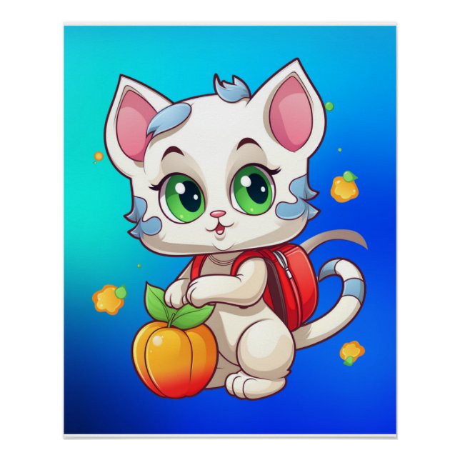 Cat Going To School - Cat School-85241 Poster (Front)