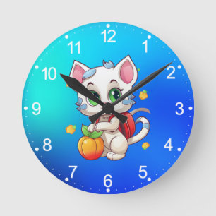 Cat Going To School - Cat School-85241 Round Clock