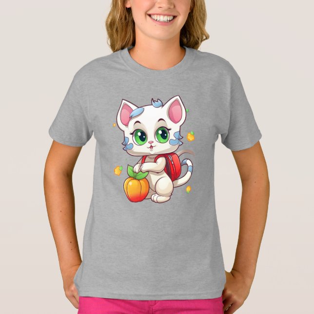 Cat Going To School - Cat School-85241 T-Shirt (Front)