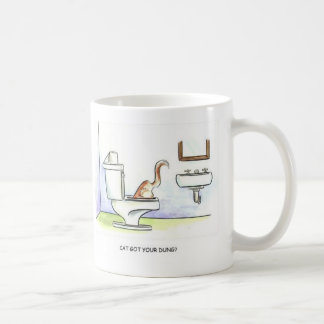 Cat Got Your Dung? Funny cartoon humor Coffee Mug