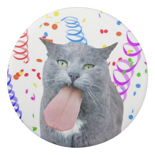 Cat Got Your Tongue Ceramic Ornament Eraser