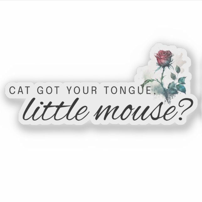 Cat Got Your Tongue Dark romance Book Sticker (Front)