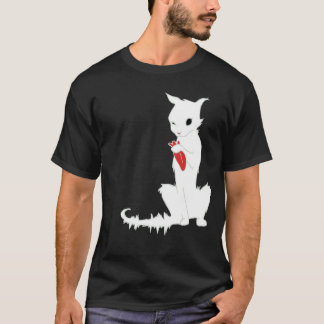 CAT GOT YOUR TONGUE shirt edgy top WHITE CAT
