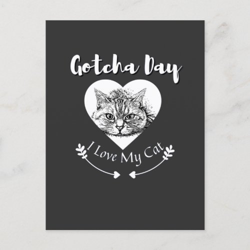 Cat Gotcha Day _ Happy Adoption Day Announcement Postcard