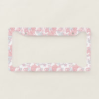 Cat Goth Skull Japanese Style Kawaii Heart Cloud License Plate Frame