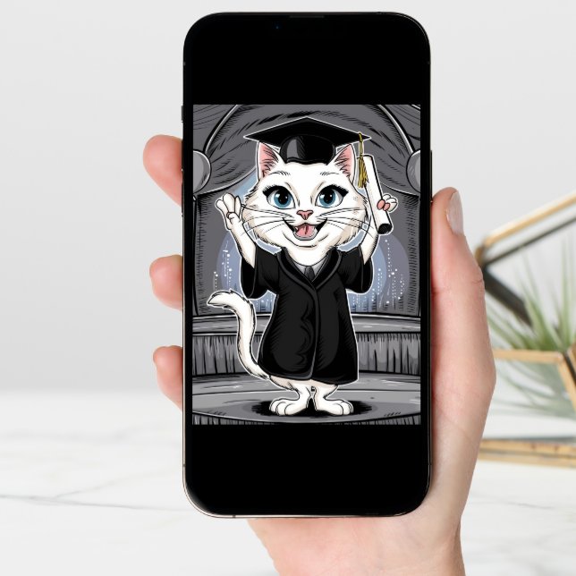 Cat Graduation Personalized Card (Front Digital)