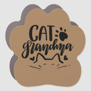 Cat Grandma Car Magnet