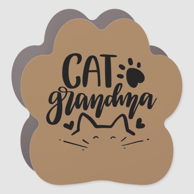Cat Grandma Car Magnet (Front)