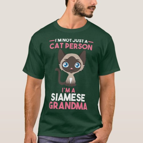 Cat Grandmother Siamese Grandma  girl T_Shirt