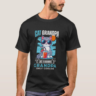 Cat Grandpa Cooler Cat Lover Grandpa Cat Grandfath T-Shirt