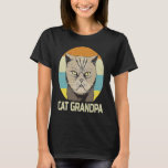 Cat Grandpa  Grandfather Fathers Day T-Shirt