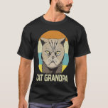 Cat Grandpa  Grandfather Fathers Day T-Shirt