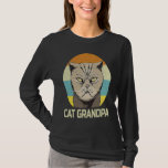 Cat Grandpa  Grandfather Fathers Day T-Shirt