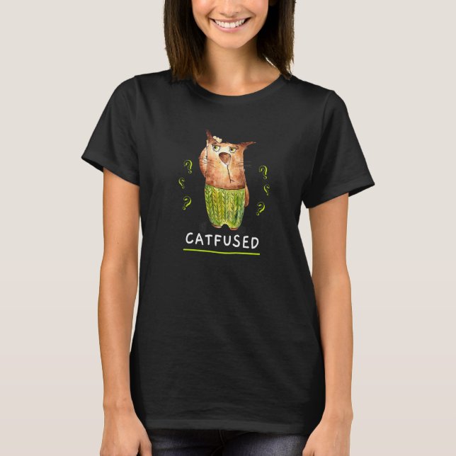 Cat Graphic Catfused T-Shirt (Front)